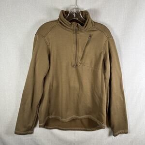 Beyond Clothing Mens Size Medium Thermal Baselayer L2 Grid 1/4 Zip Pocket *FLAWS